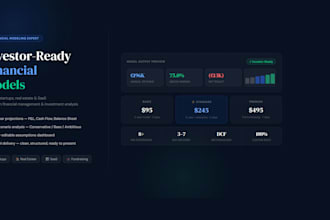 build a startup financial model and investor ready projection