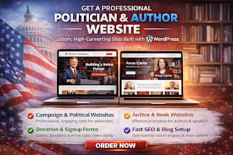 create a professional politician or author website with wordpress