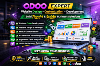 be your odoo expert for odoo website design, customization and development