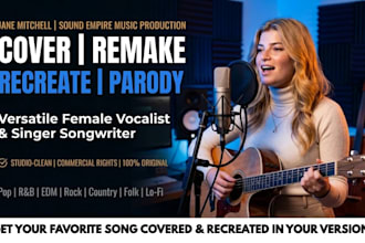 be your female vocalist, female singer for cover song remake song recreate song