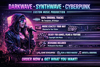 produce darkwave synthwave cyberpunk music for games films or artists
