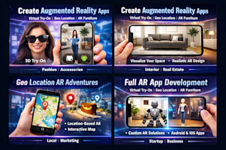 build ar app, virtual try on, geo location, virtual furniture, augmented reality