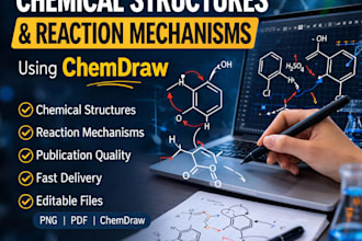 draw chemical structures and reaction mechanism using chemdraw