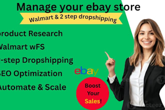 ebay store dropshipping walmart wfs  ppc marketplace product research listing