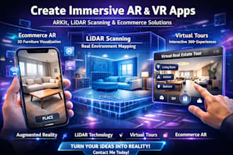 augmented reality, lidar scanner app, virtual tour, ecommerce ar, vr app, arkit