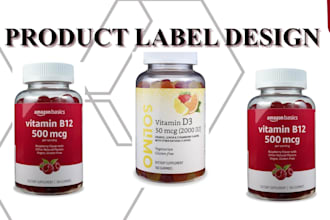 design product labels, supplement labels and packaging