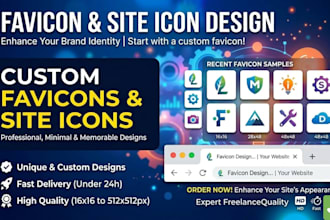 create a clean, modern, and minimalist favicon logo design
