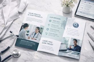 design a professional medical brochure or healthcare flyer for clinics