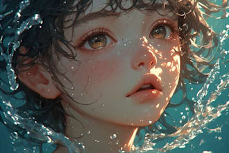 make a watercolor children illustration