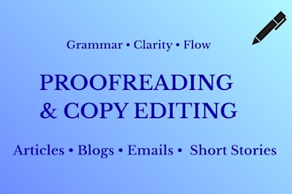 proofread and edit your english text for grammar and clarity