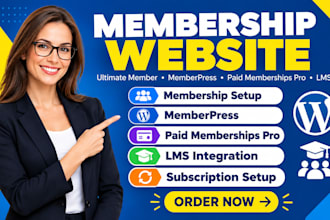 setup ultimate member memberpress paid membership pro subscription lms website