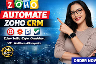 develop custom api integration twillo zoho crm zapier integrate api smartsheet