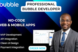 build bubble website, bubble mvp, saas , bubble app developer