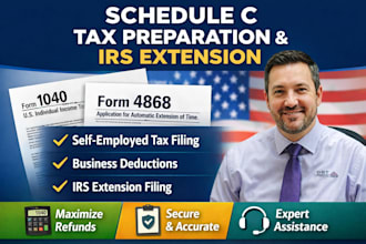 file form 1040 schedule c tax return with irs extension form 4868