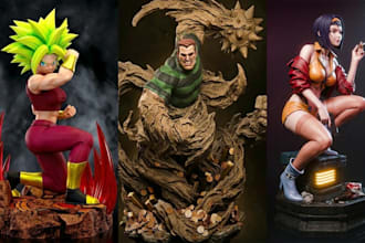 3d print and paint miniature mini painting 3d resin printing anime figure 3d toy