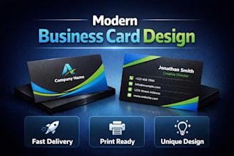 design creative and modern business cards