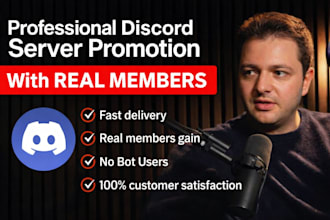 professional discord server promotion, active discord growth,discord advertising