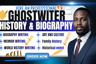 ghostwrite your history, biography, religion, memoir, and autobiography ebook