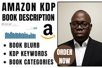 write kindle compelling book description book blurb KDP keywords book categories