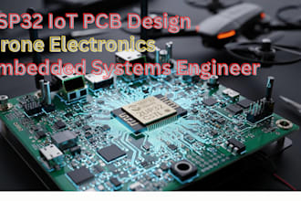 develop iot and drone pcb with esp32 microcontroller and embedded systems