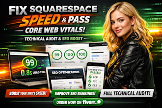 fix squarespace speed pass core web vitals and squarespace seo technical audit