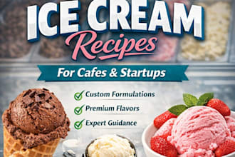create professional ice cream or gelato recipes