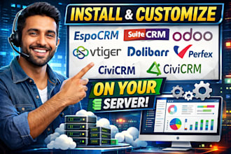 install espocrm, suitecrm, perfex, vtiger, dolibarr civicrm