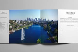 design canva editable real estate open house property feature showcase booklet