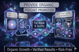 provide organic podcast promotion for apple and spotify