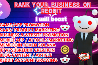promote saas tools, software, platform, ai app and web tech via reddit SEO post