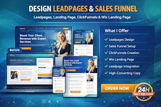 design leadpages landing page clickfunnel leadpage sales funnel wix landing page