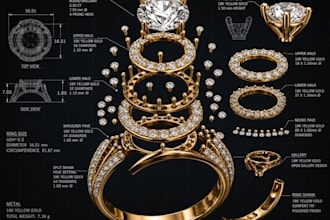 create jewelry cad designs for rings pendants and earrings in rhino matrixgold