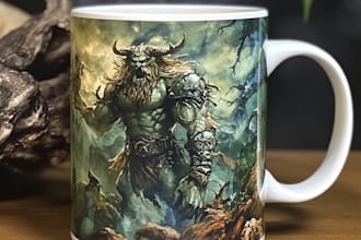 design awesome custom mug design