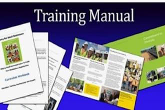 create training manual, online course, training course, user manual, workbook