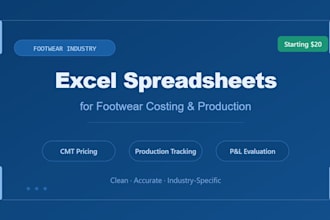 create professional excel spreadsheets for business costing and data tracking