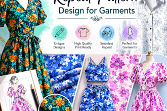 design seamless pattern for fabric, textile, packaging and wallpaper
