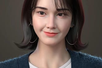 do stylized 3d metahuman character, 3d metahuman, daz3d, metahuman character