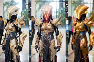 custom 3d cosplay creation game movie wearable cosplay anime armor prop for con