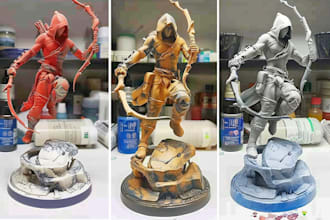 print and paint your 3d statue action figurines tabletop model 3d cosplay 3d toy