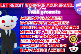 promote saas software, tools, web apps, and online platform via reddit SEO post
