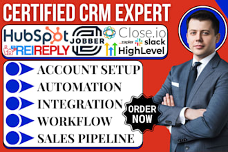 jobber rei reply crm integration close io hubspot  ghl facebook lead automation