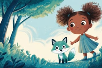 kids story book, picture book art, book illustration children book