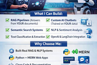build a generative ai app rag pipeline or nlp system using python