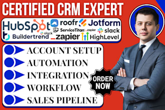 gohighlevel hubspot automation jobnimbus roofr buildertrend jotform servicetitan