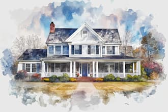 paint your house with watercolor