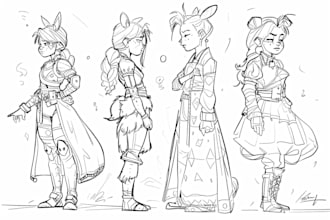 draw sketches with your character