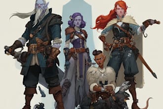 fantasy dnd party and dnd design