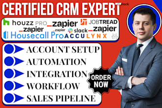 do zapier integration houzz pro acculynx jobtread slack automation housecall pro