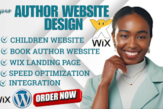 design author website author landing page, book author website, children website
