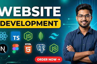 develop a full stack react js or next js website